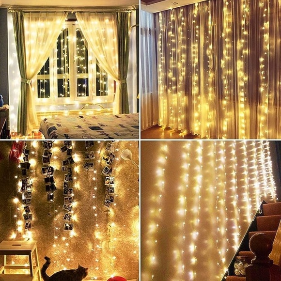 NEW Indoor/Outdoor String Lights, 300 LEDs Warm White Twinkle 8 Modes USB Remote - Picture 4 of 12